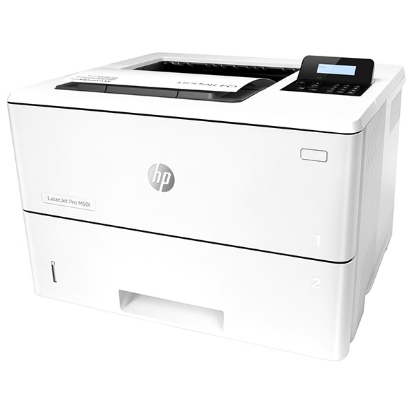 HP Mono Laserjet Pro M501dn Printer, 45ppm, Duplex, 2 Paper Trays, Network,Duty Cycle 100.000 Pages