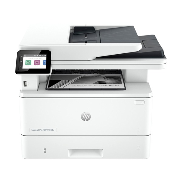 HP Laserjert Pro MFP 4103DW, Print, Scan, Copy, Speed 42ppm, ADF, Wireless, Duplex, Network, Duty Cycle 80.000 Pages