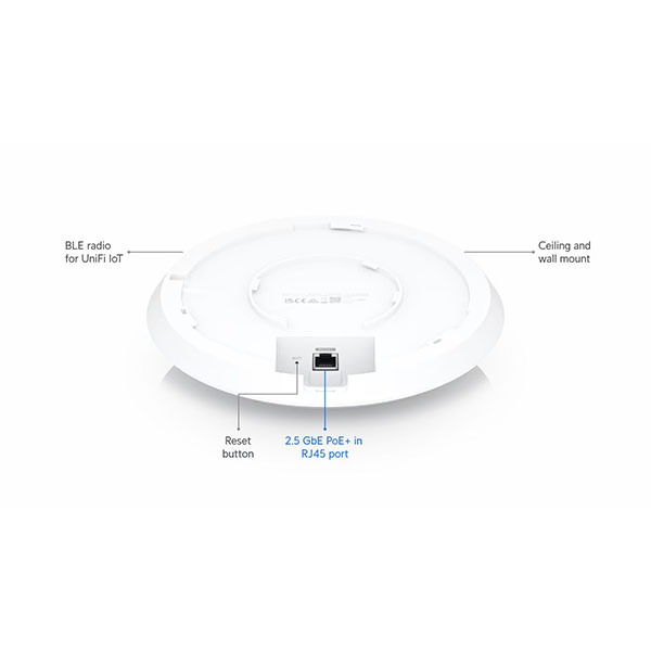 U6-ENTERPRISE Ubiquiti Powerful, ceiling-mounted WiFi 6E access point designed to provide seamless (Indoor)