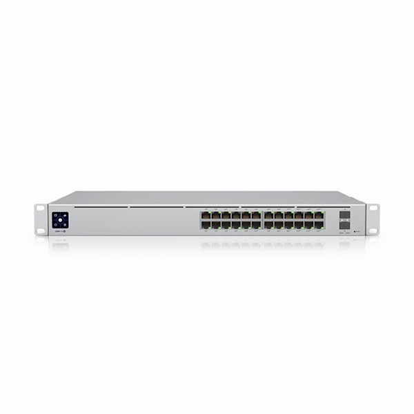 Ubiquiti 24 Port configurable Layer 3 switch, 16-GbE PoE+, 8-GbE PoE++, 2-10G SFP+, Near Silent Cooling, 400W