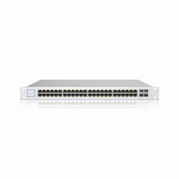 Ubiquiti 48 Port, Layer 2 Switch, 48-PoE+, 2-SFP (1G), 2-SFP+ (10G), 500W