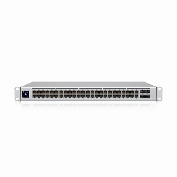 Ubiquiti 48-Port, Layer 2 Switch, 32-GbE PoE+, 16-GbE, 4-SFP (1G), Fanless, silent cooling, 195W