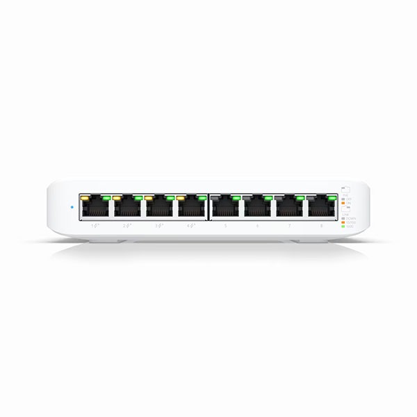 Ubiquiti, 8-Port Layer 2 switch, 4-GbE PoE+, 4-GbE, 52W total PoE Power
