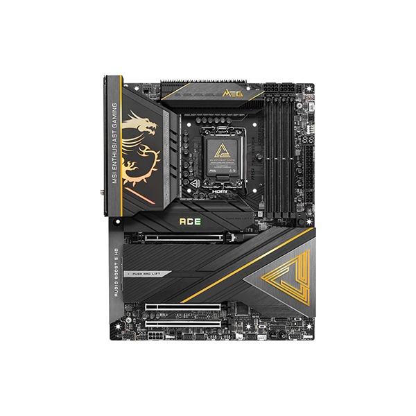 MSI MEG Z890 ACE ATX Motherboard, LGA 1851, DDR5 up to 8800MHz, PCIe 5.0, 5G LAN, Wi-Fi 7, 4x M.2 Slots, USB 10Gbps, Advanced Overclocking Features