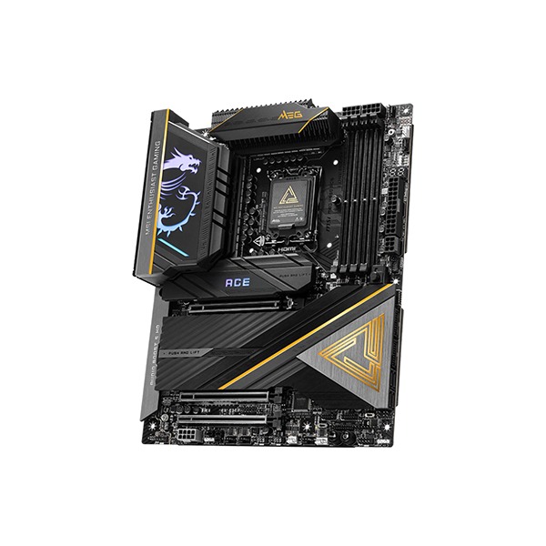 MSI MEG Z890 ACE ATX Motherboard, LGA 1851, DDR5 up to 8800MHz, PCIe 5.0, 5G LAN, Wi-Fi 7, 4x M.2 Slots, USB 10Gbps, Advanced Overclocking Features