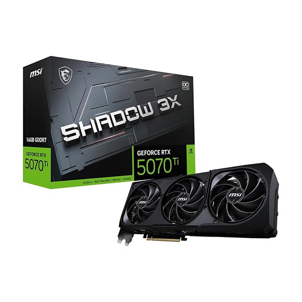 MSI SHADOW GeForce RTX 5070 Ti 16GB GDDR7 PCI Express 5.0 Graphics Card RTX 5070 TI 16G SHADOW 3X OC