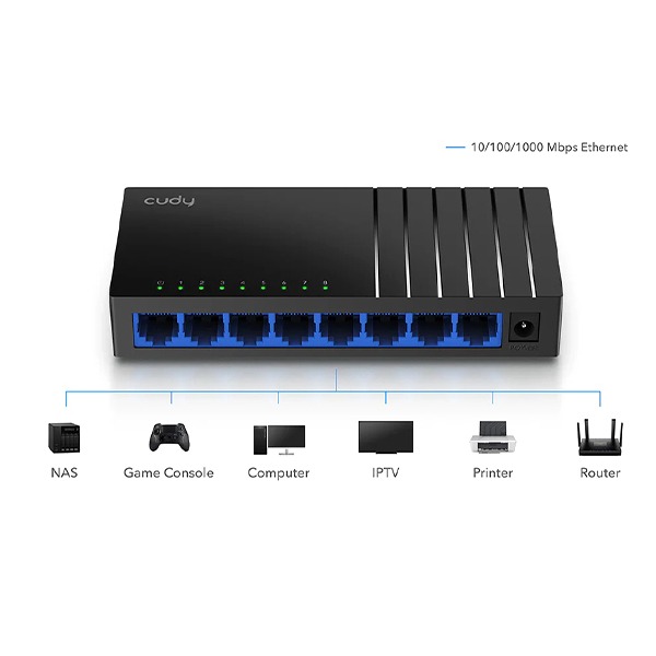CUDY 8-PORT 10/100/1000 Mbps DESKTOP SWITCH