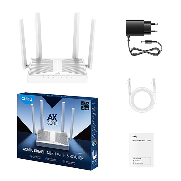 CUDY AX3000 GIGABIT MESH WIFI 6 ROUTER