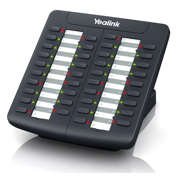 Yealink EXP38 38‑Key Programmable Expansion Module – DSS/BLF Console for Yealink IP Phones