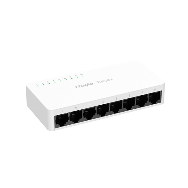 Ruijie Reyee RG-ES08G-L, 8-Port 10/100/1000 Mbps Unmanaged Non-PoE Switch