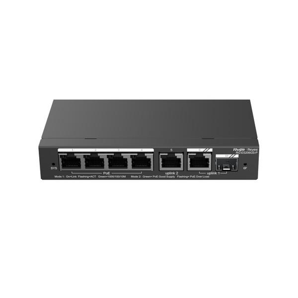 Ruijie Reyee RG-ES206GS-P, 6-Port Gigabit Smart Cloud Managed PoE Switch