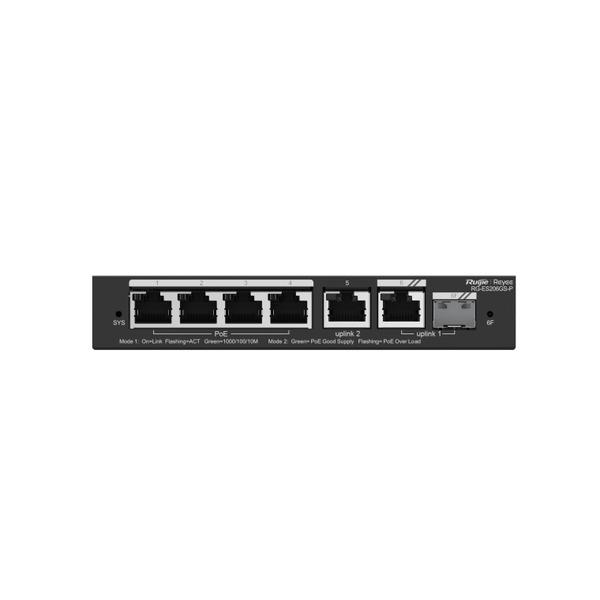 Ruijie Reyee RG-ES206GS-P, 6-Port Gigabit Smart Cloud Managed PoE Switch