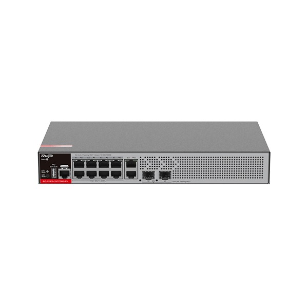 Ruijie Reyee RG-S2915-10GT2MS-P-L 10-Port 1GE RJ45 Layer 2+ Managed PoE+ Switch, 2-Port 2.5GE Uplink