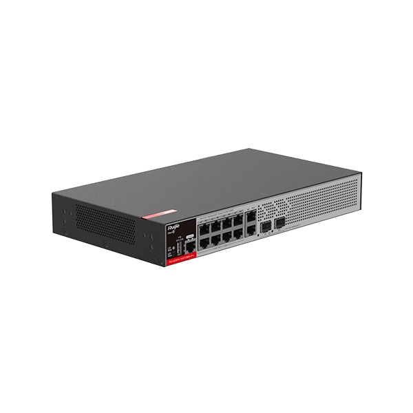 Ruijie Reyee RG-S2915-10GT2MS-P-L 10-Port 1GE RJ45 Layer 2+ Managed PoE+ Switch, 2-Port 2.5GE Uplink