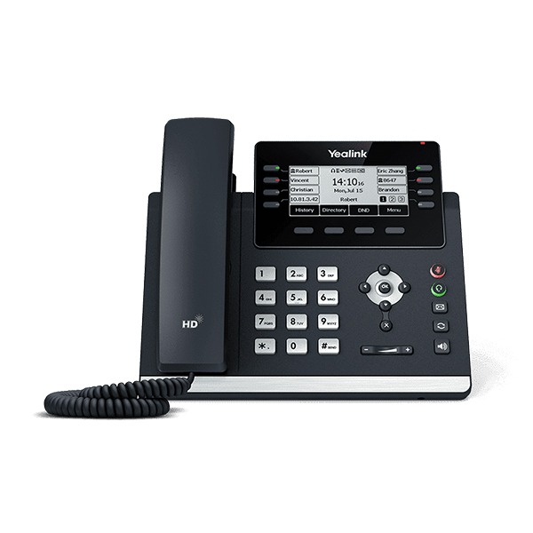 Yealink SIP-T43U Color HD Voice Gigabit IP Phone (12 SIP Accounts, USB Support)
