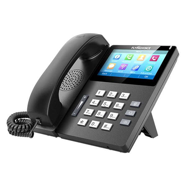 Flyingvoice FIP15G Plus – 4.3″ Touchscreen IP Phone with Wi‑Fi, Dual Gigabit Ports, Bluetooth & 10‑Line SIP Support