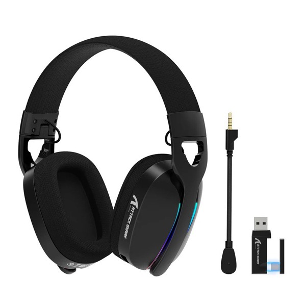 Attack Shark L90 Foldable RGB Ultra-Light Tri-Mode Gaming Headset Black