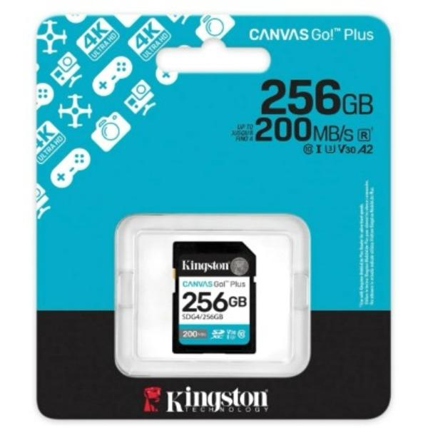 Kingston 256GB SDXC Go Plus G4 200R V30