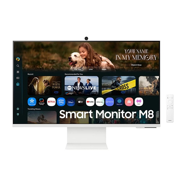 Samsung 32" Smart Monitor M8 M80F 4K Samsung Vision AI,  with Speaker, Wifi, Bluetooth and Remote Controle, USB Type-C, Camera A Monitor & Streaming TV powered by AIand Remote Co